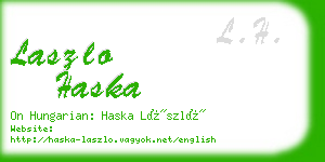 laszlo haska business card